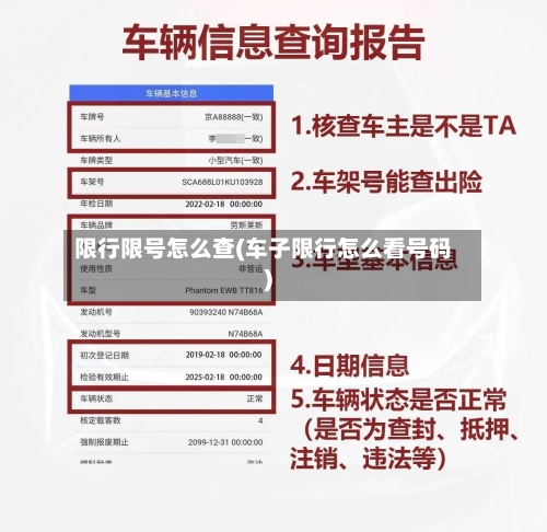 限行限号怎么查(车子限行怎么看号码)