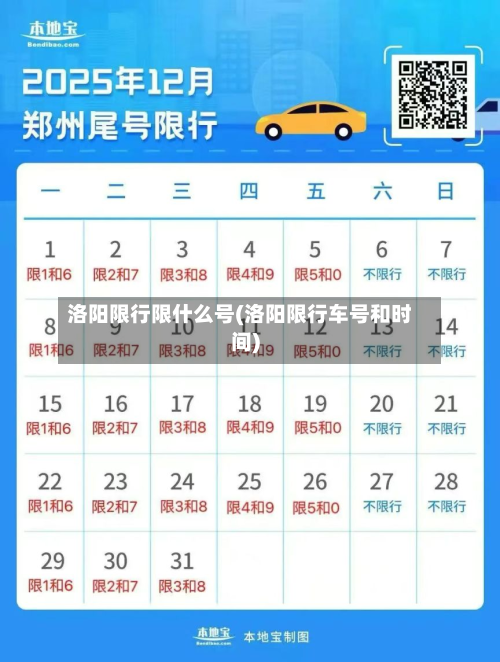 洛阳限行限什么号(洛阳限行车号和时间)-第3张图片