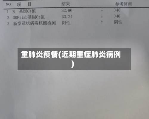 重肺炎疫情(近期重症肺炎病例)